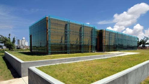 modern building with glass exterior
