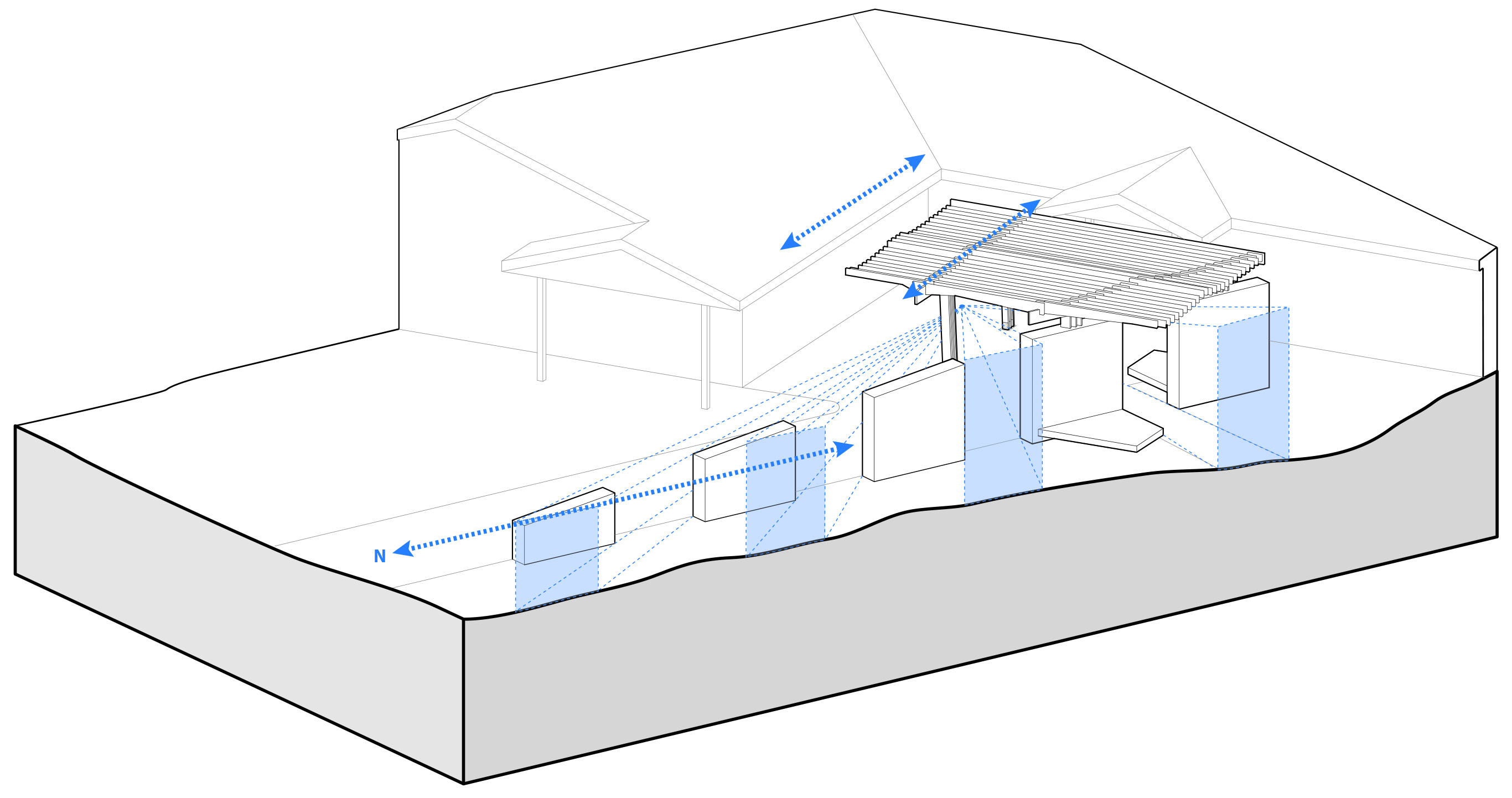 Armitage Pavilion, axonometric diagram
