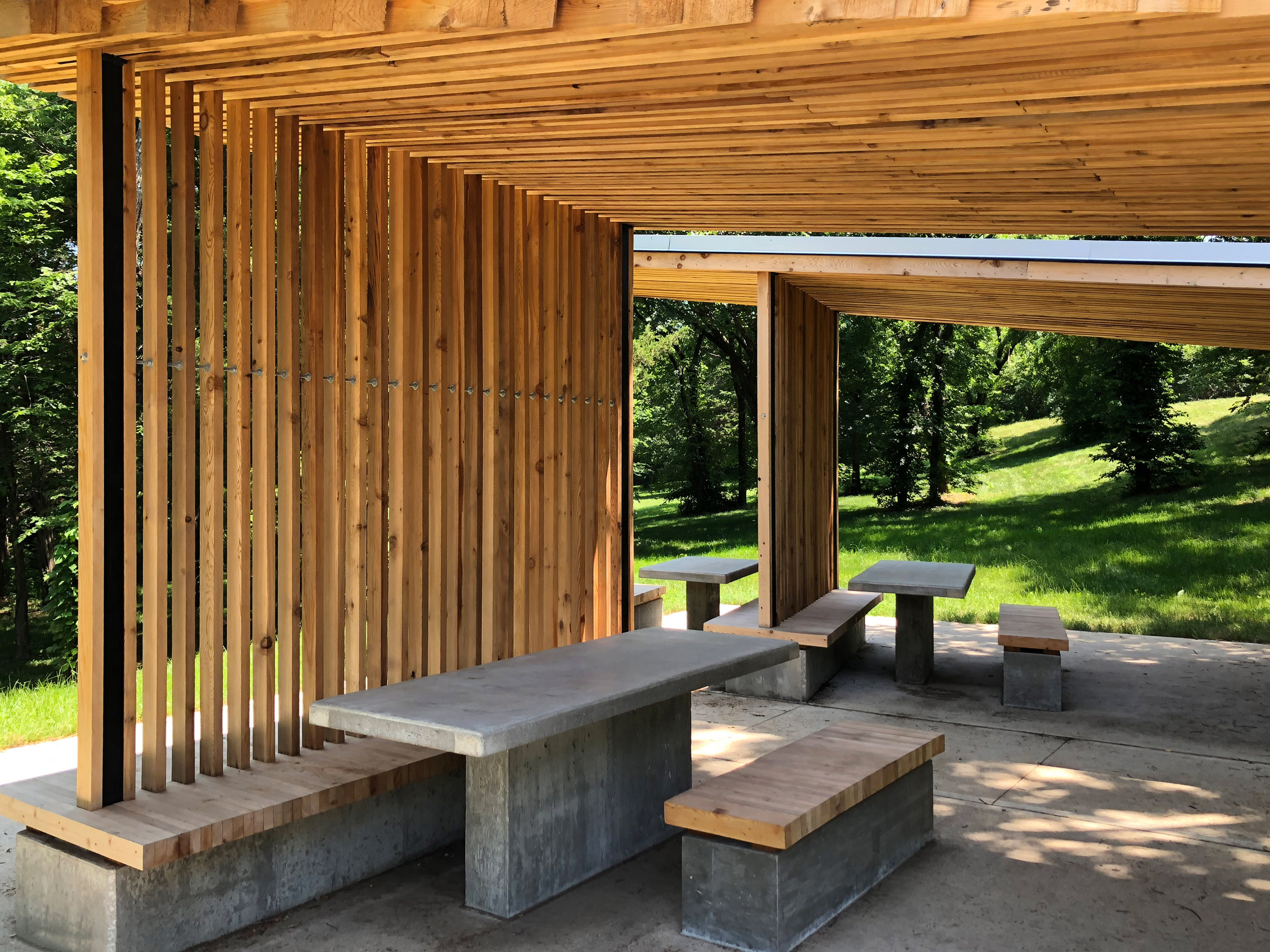 Polaris Pavilion, under the mass timber canopy