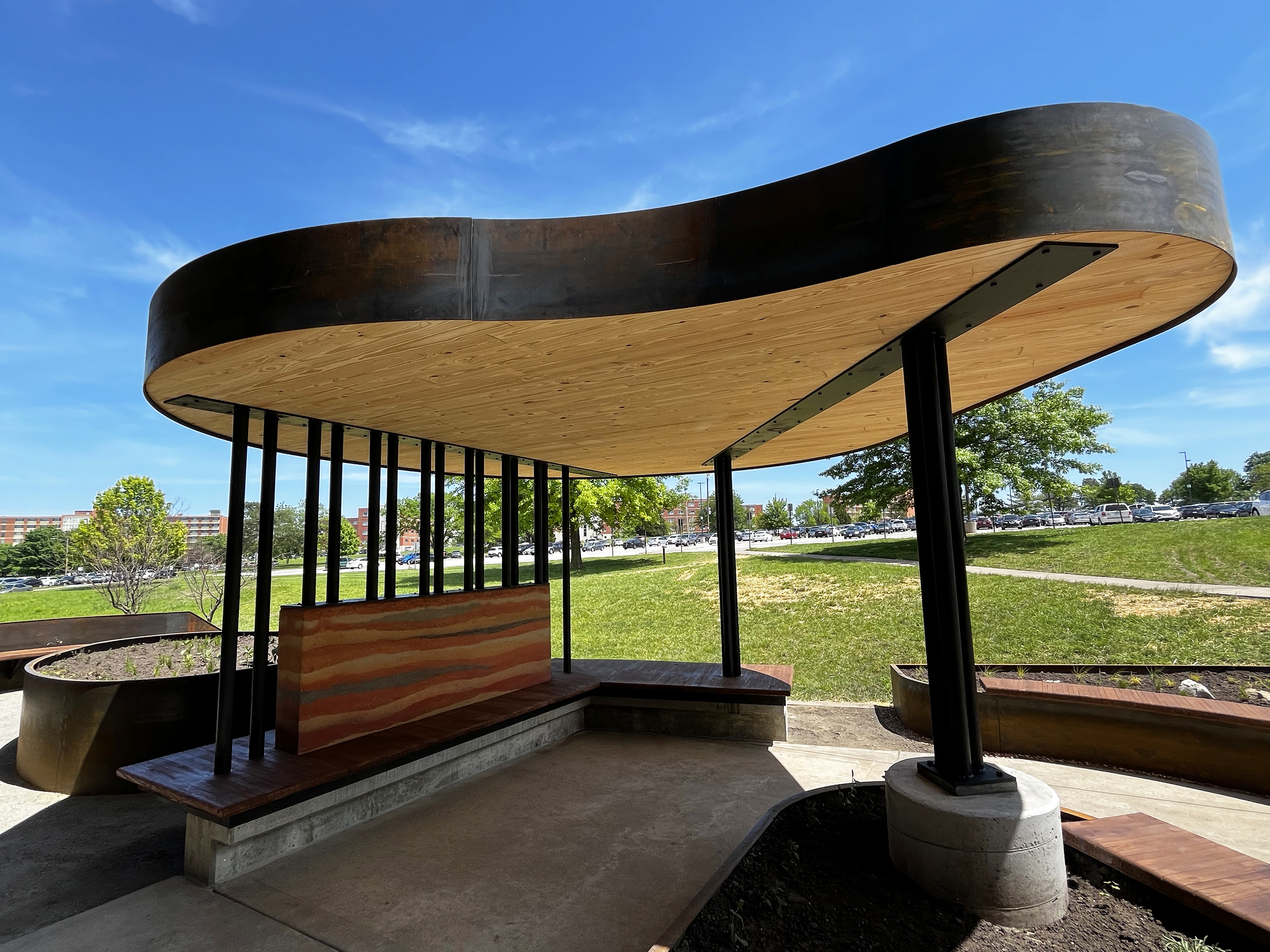Mango Garden, view of the sunshade looking southeast