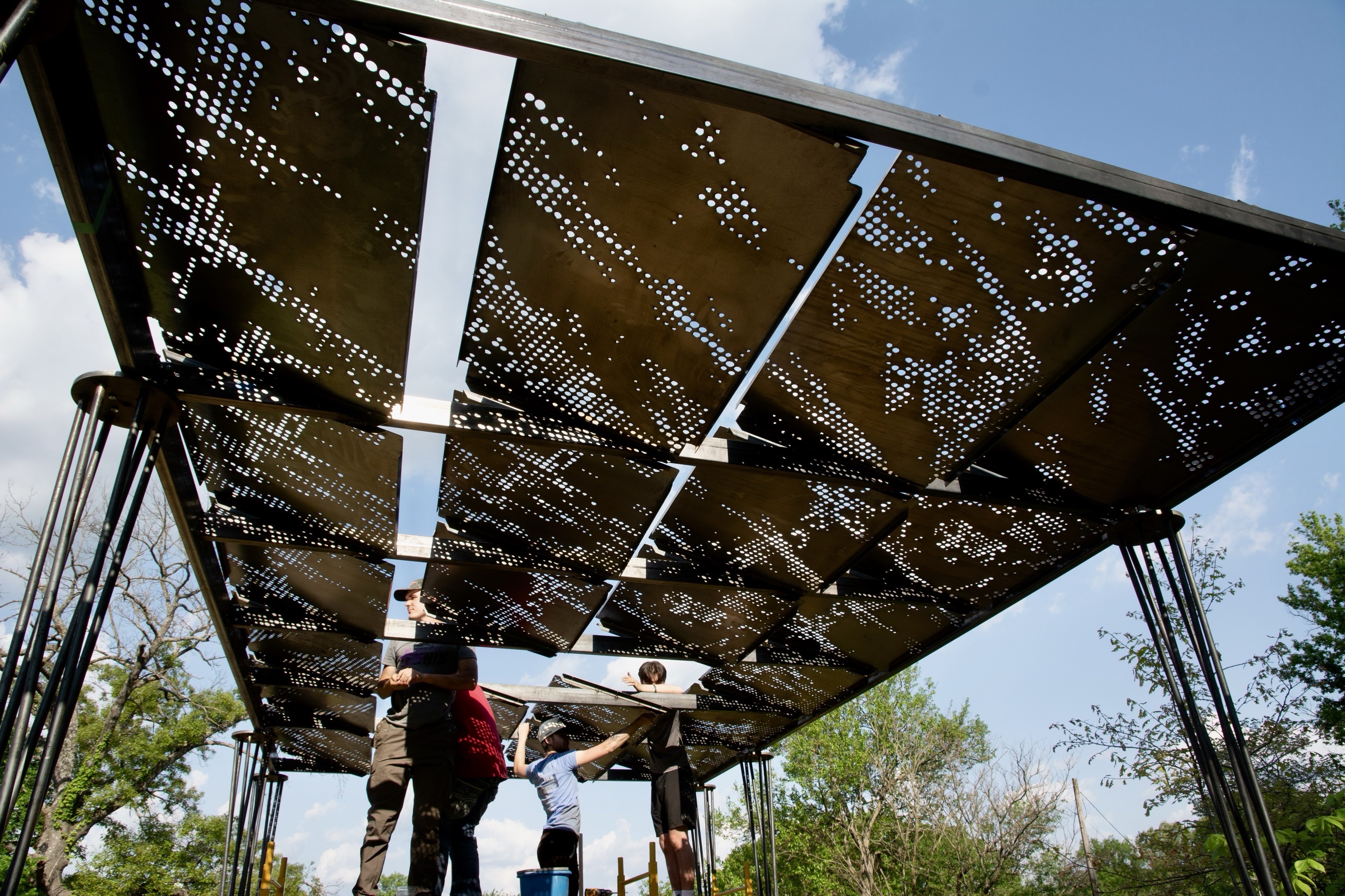 Shade structure panels