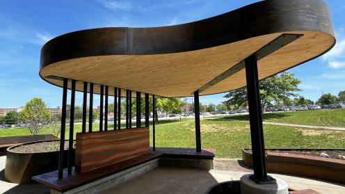 Mango Garden, view of the sunshade looking southeast